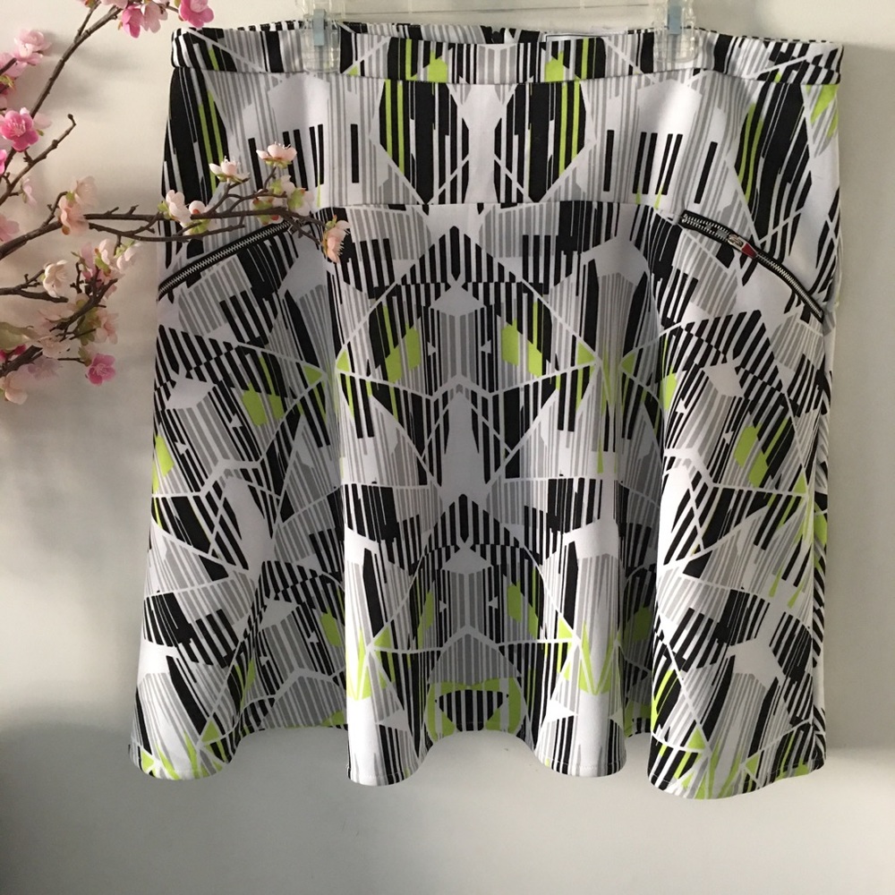 Modamix Graphic Art Print Scuba Skirt 18W